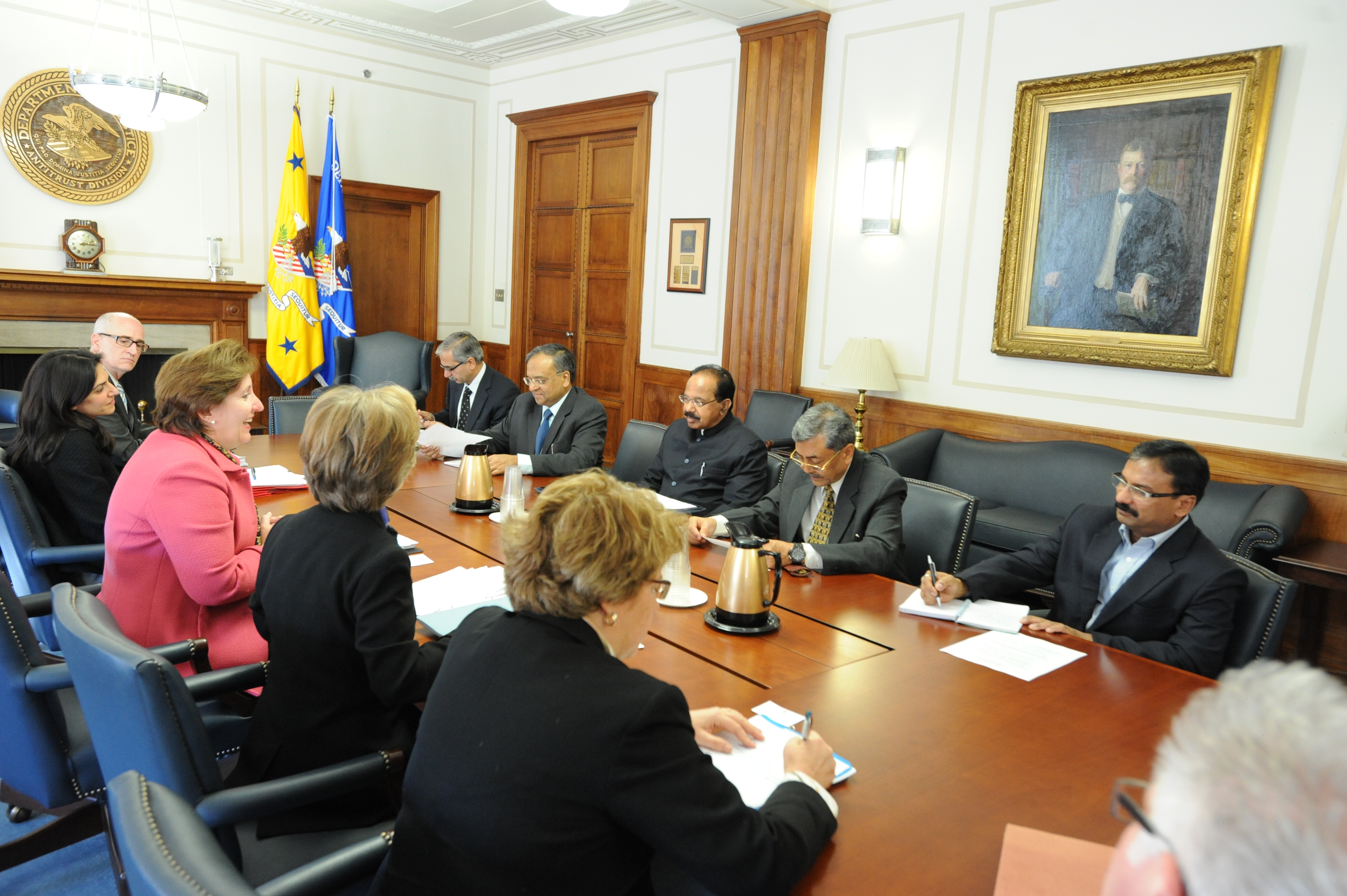 Department of Justice and Indian government officials meet in Washington, D.C.