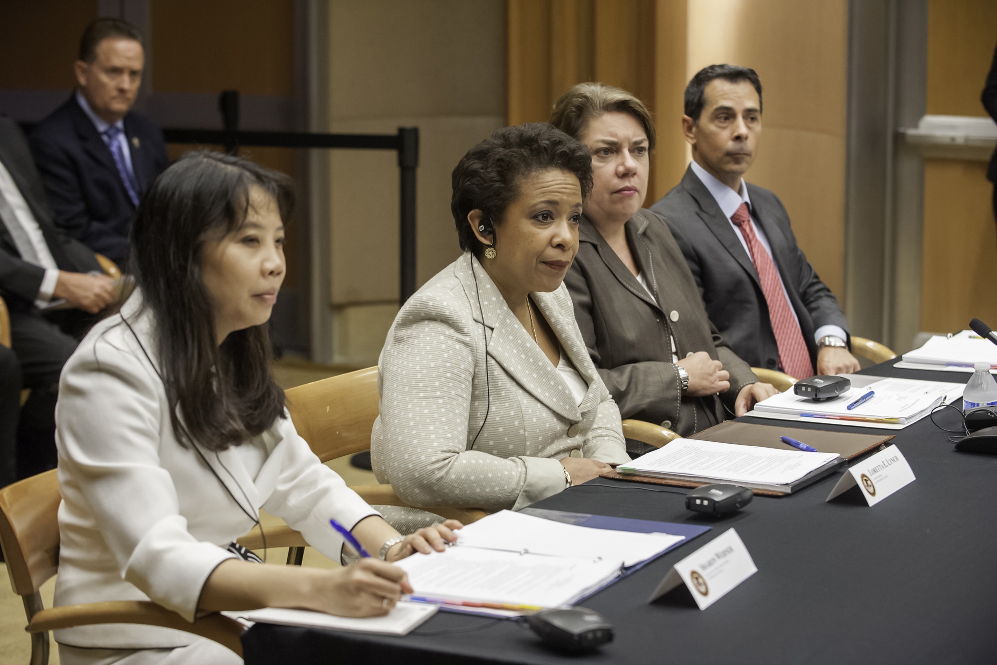 Attorney General Lynch meeting with the Attorneys General of all Central American nations.