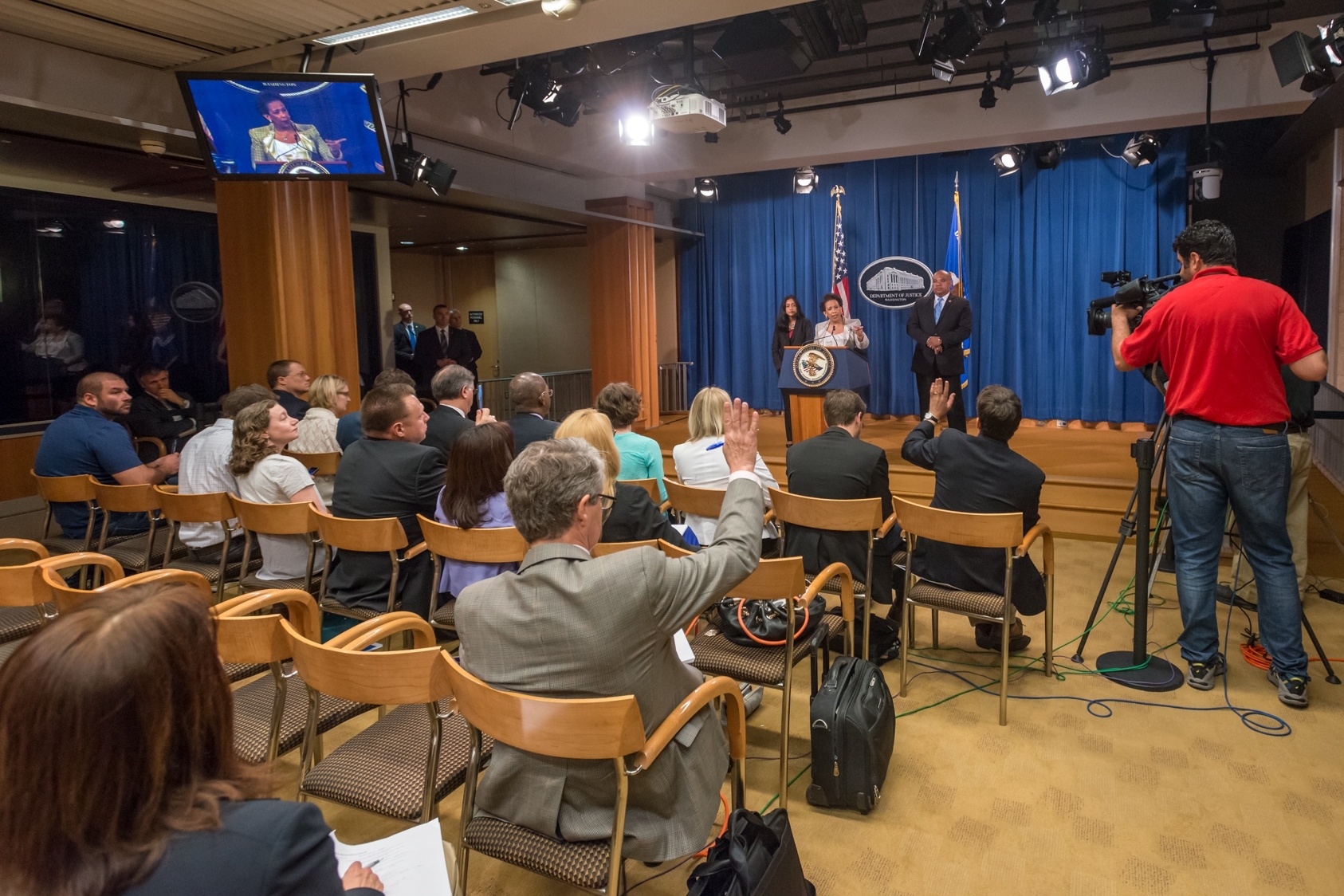 Attorney General Lynch takes questions.