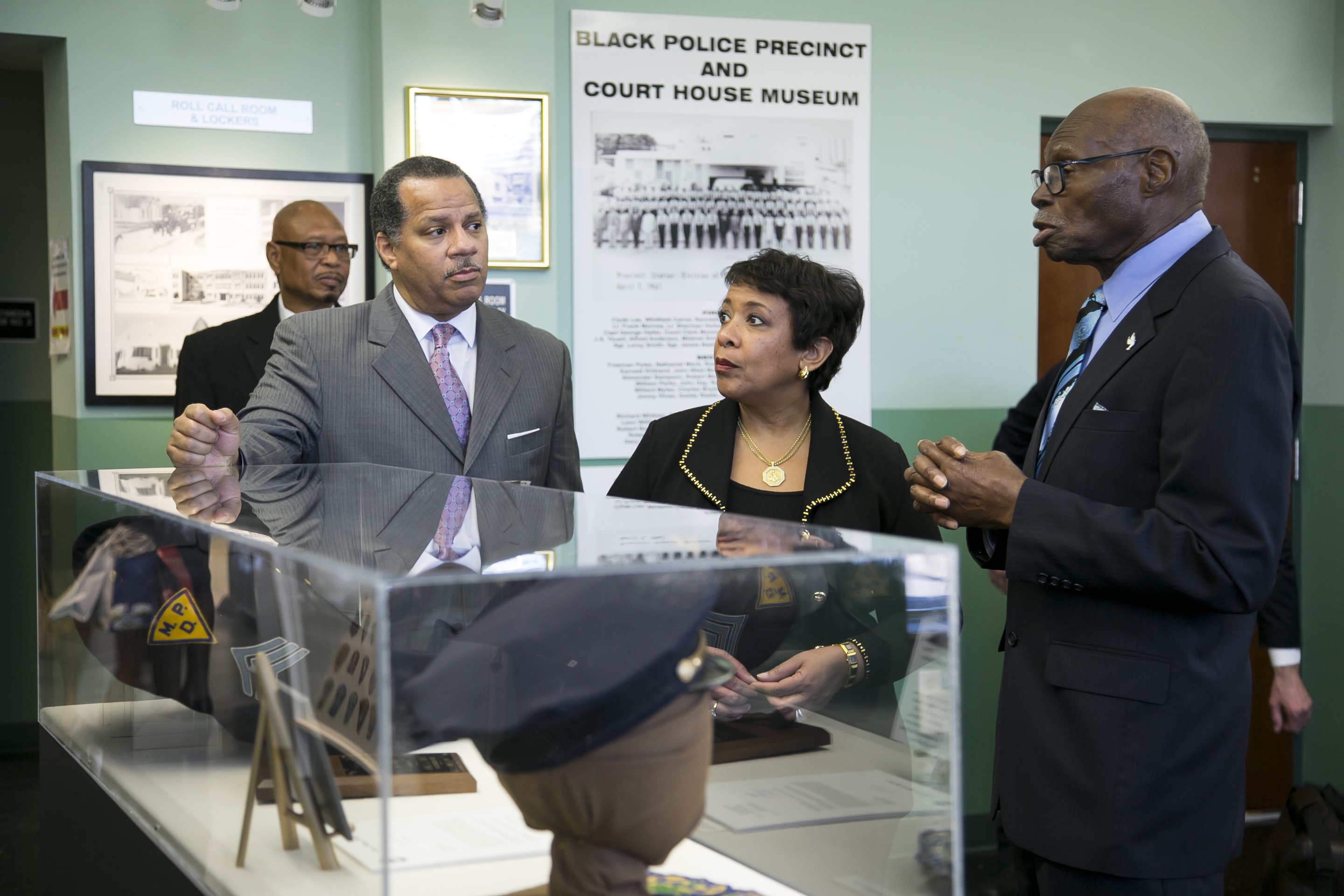 Attorney General Lynch toured the Black Police Precinct &amp; Courthouse Museum with one of Miami’s first black police officers,