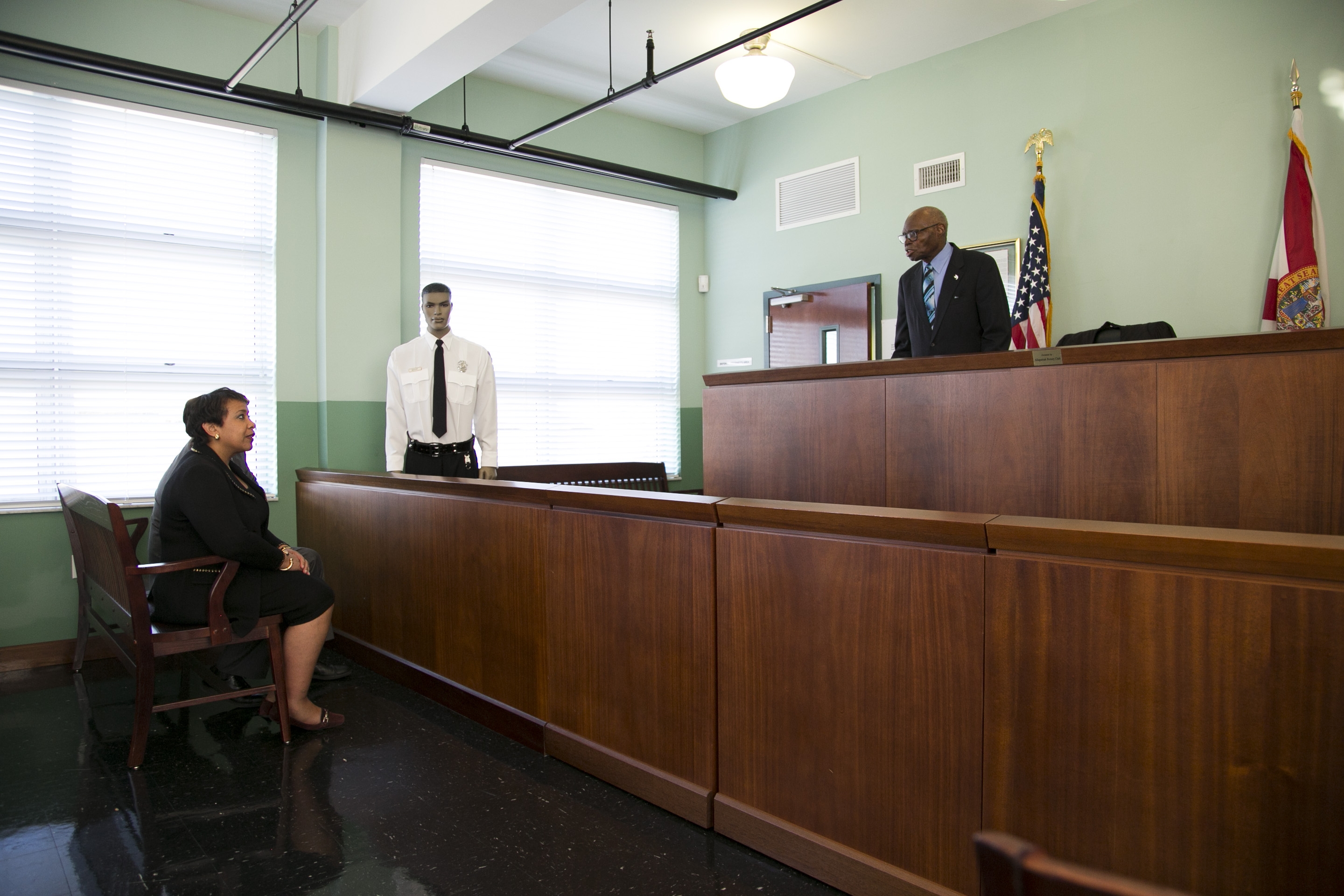 Attorney General Lynch toured the Black Police Precinct &amp; Courthouse Museum with one of Miami’s first black police officers,