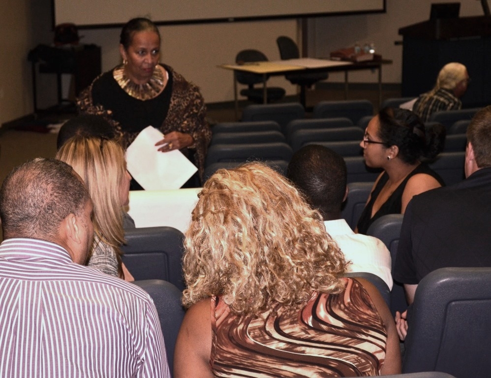 Dr. Elam engages students.