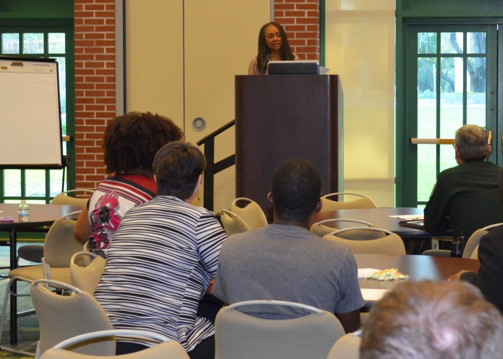 Dr. Rodriguez speaking to the group.