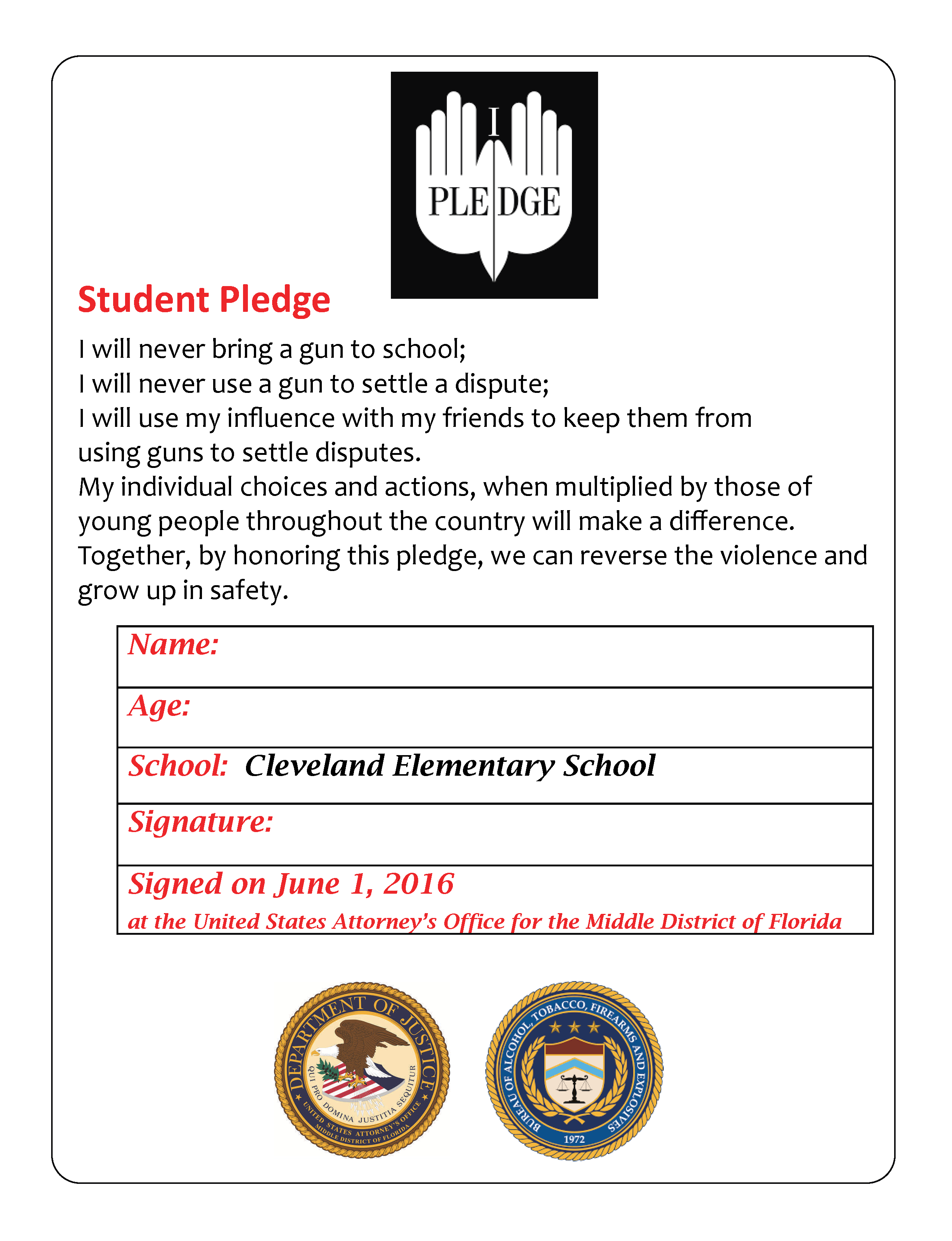 National Student Pledge Against Gun Violence