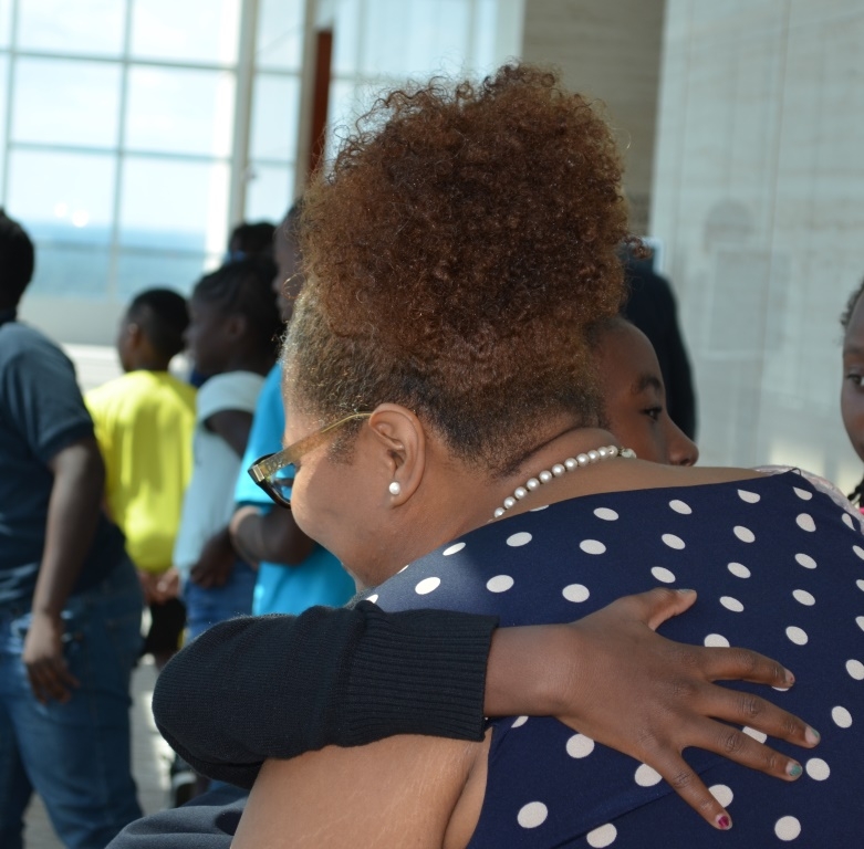 Sharing a hug with AUSA Hale.