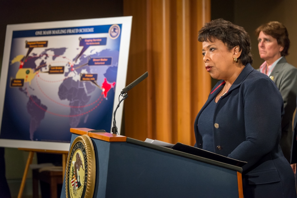 Attorney General Lynch dicusses mass mailing fraud schemes.