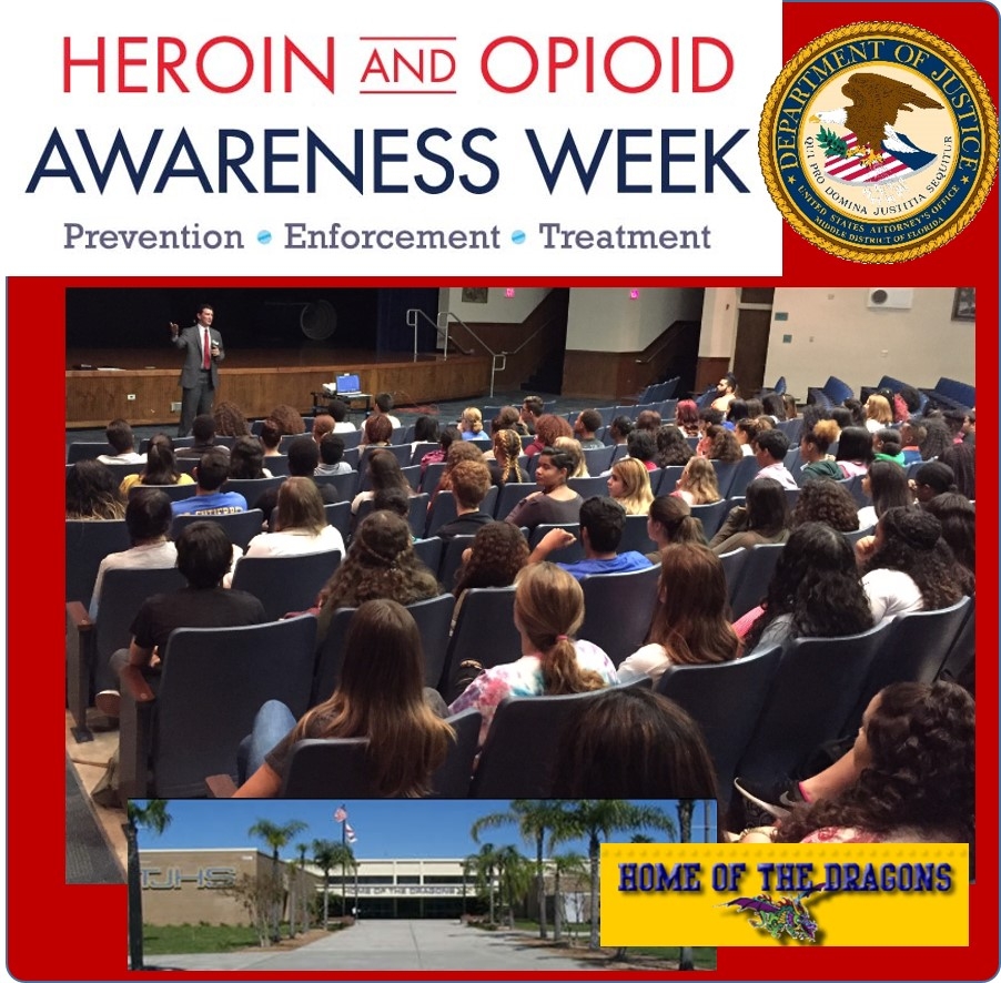 AUSA Dan Baeza speaks to students and Jefferson High School