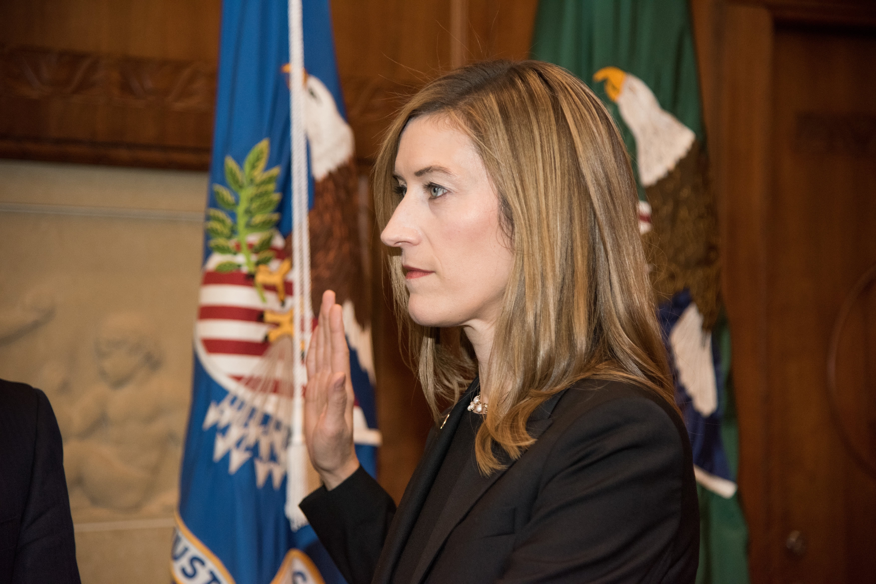 Rachel L. Brand takes the oath of office to be the Associate Attorney General of the United States.