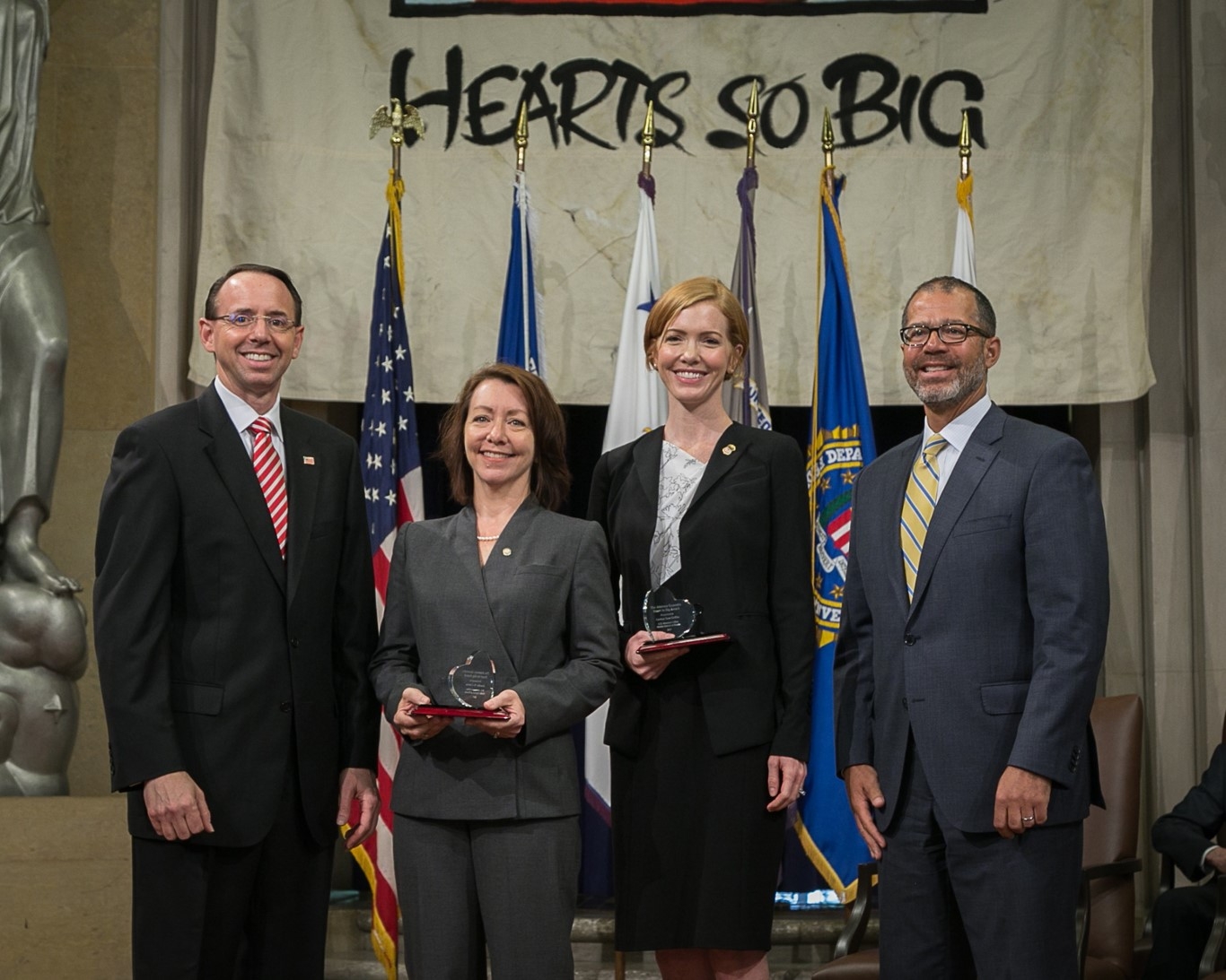 AUSAs with Deputy Attorney General Rod Rosenstein and Executive Office for U.S. Attorneys  Director Monty Wilkinson