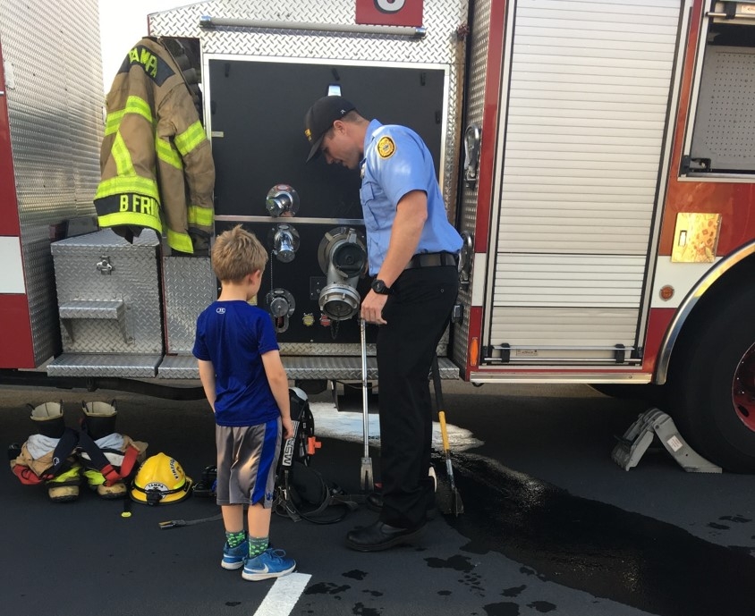 Tampa Fire Rescue showing off their life saving tools.