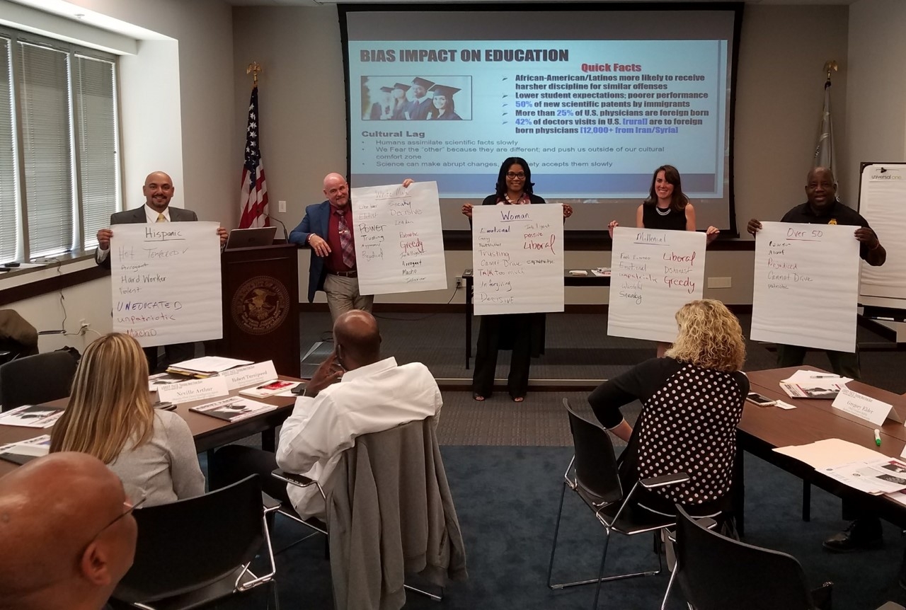 Partipants engage in understanding diversity exercise.