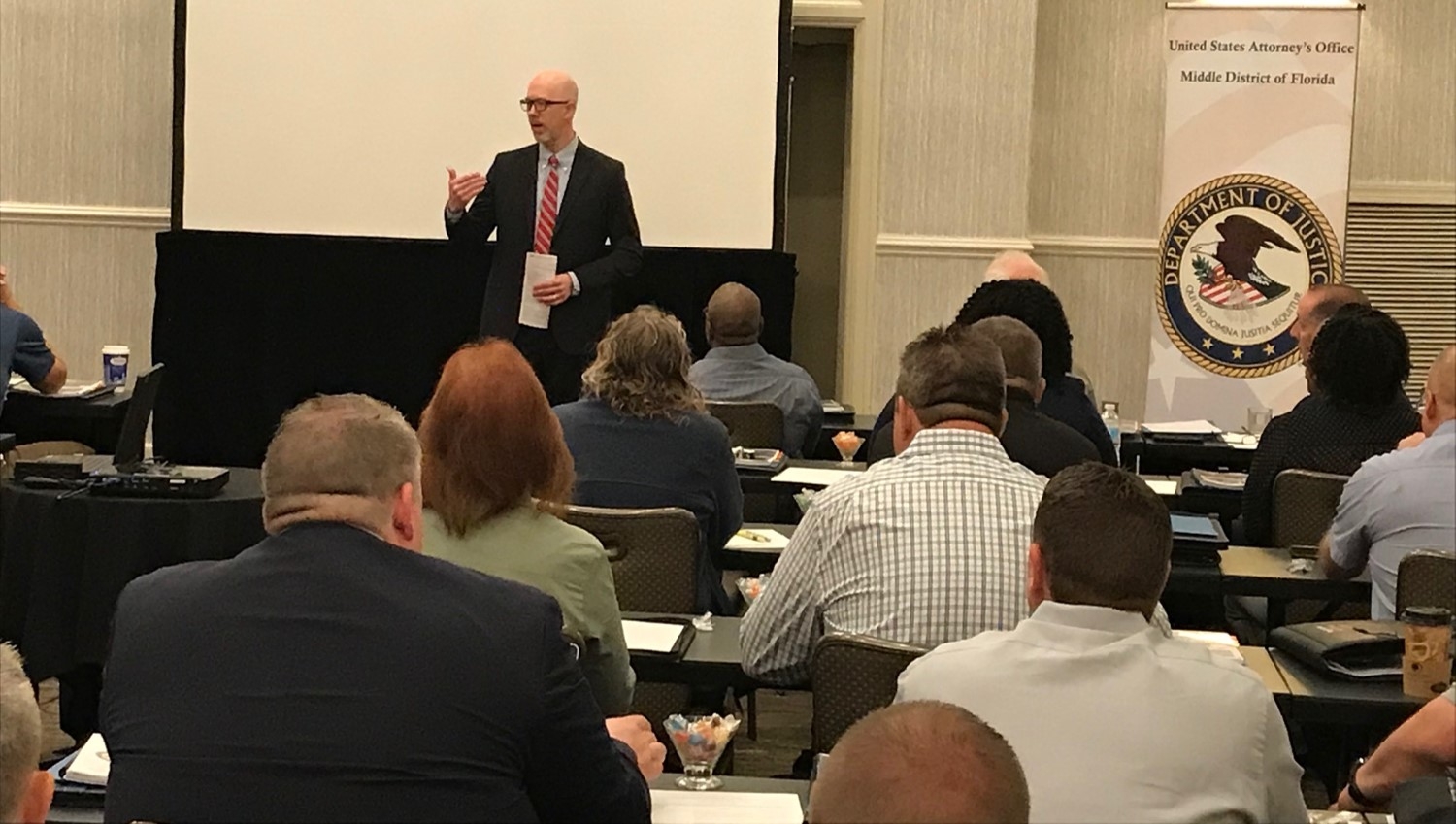 Chief AUSA Frank Talbot welcomes attendees.