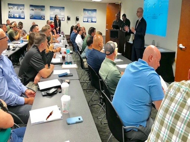 Chief AUSA Frank Talbot welcomes the class.