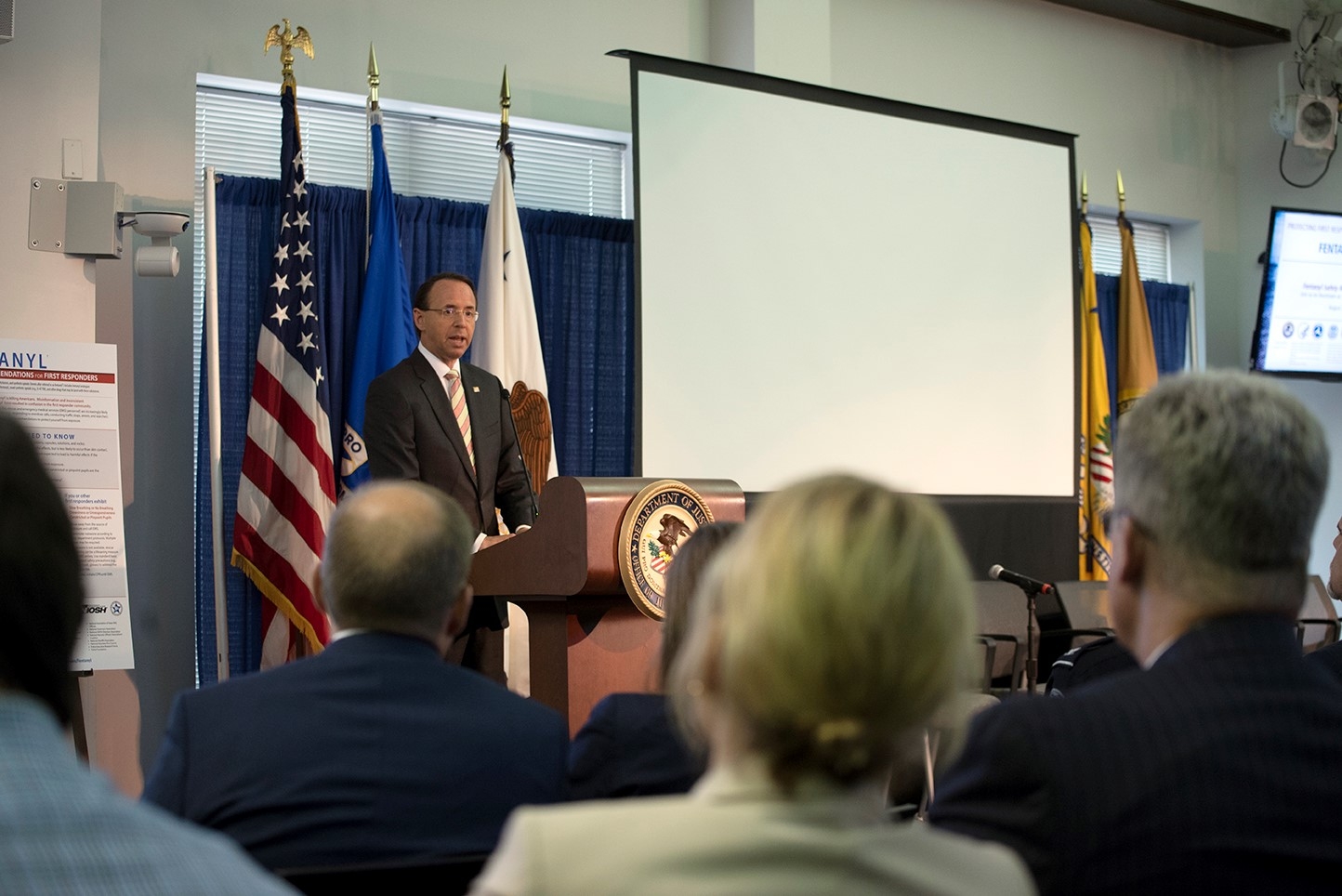 “Exposure to synthetic opioids like fentanyl is one of the most dangerous threats facing law enforcement officers,&quot; Deputy Attorney General Rod J. Rosenstein said