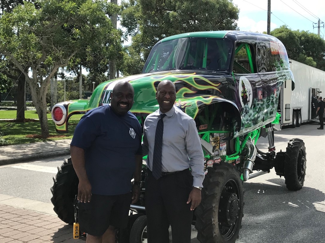 Sarasota PD featured Monster Trucks at the 2018 NNO event.