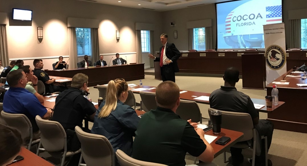 AUSA Roger Handberg welcomes attendees.