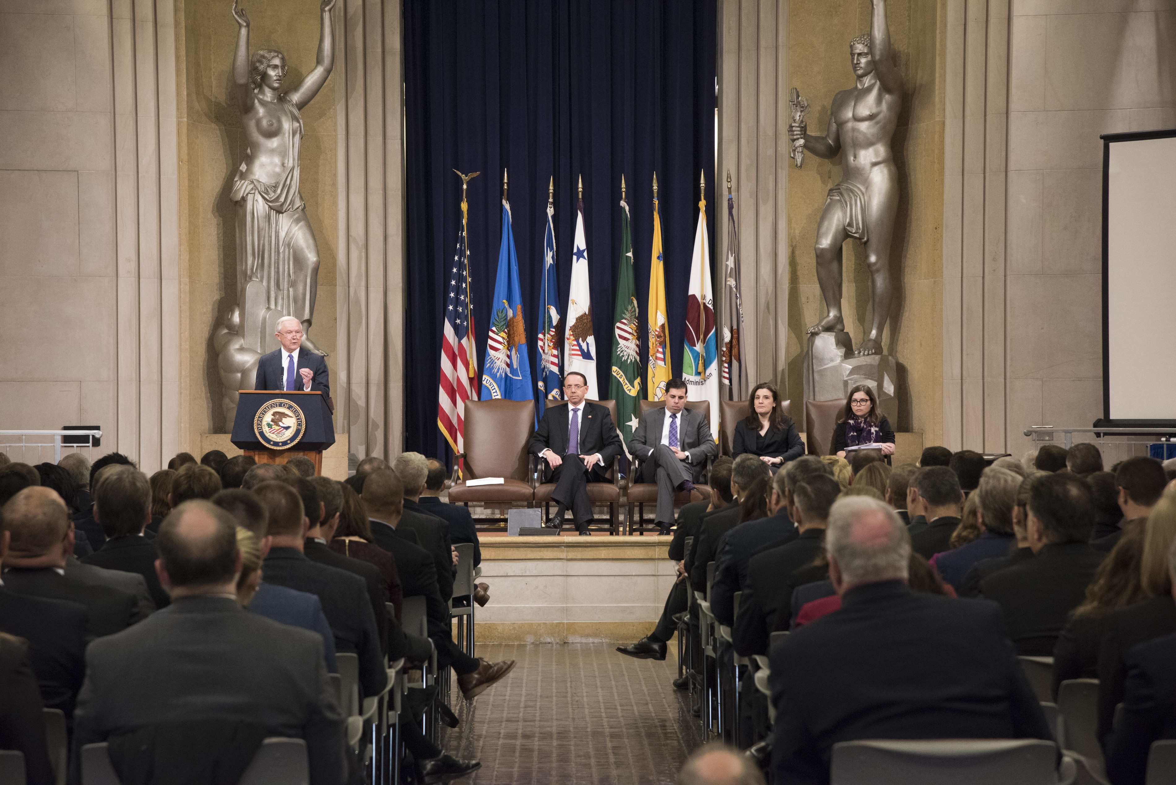 Attorney General Sessions delivers remarks.