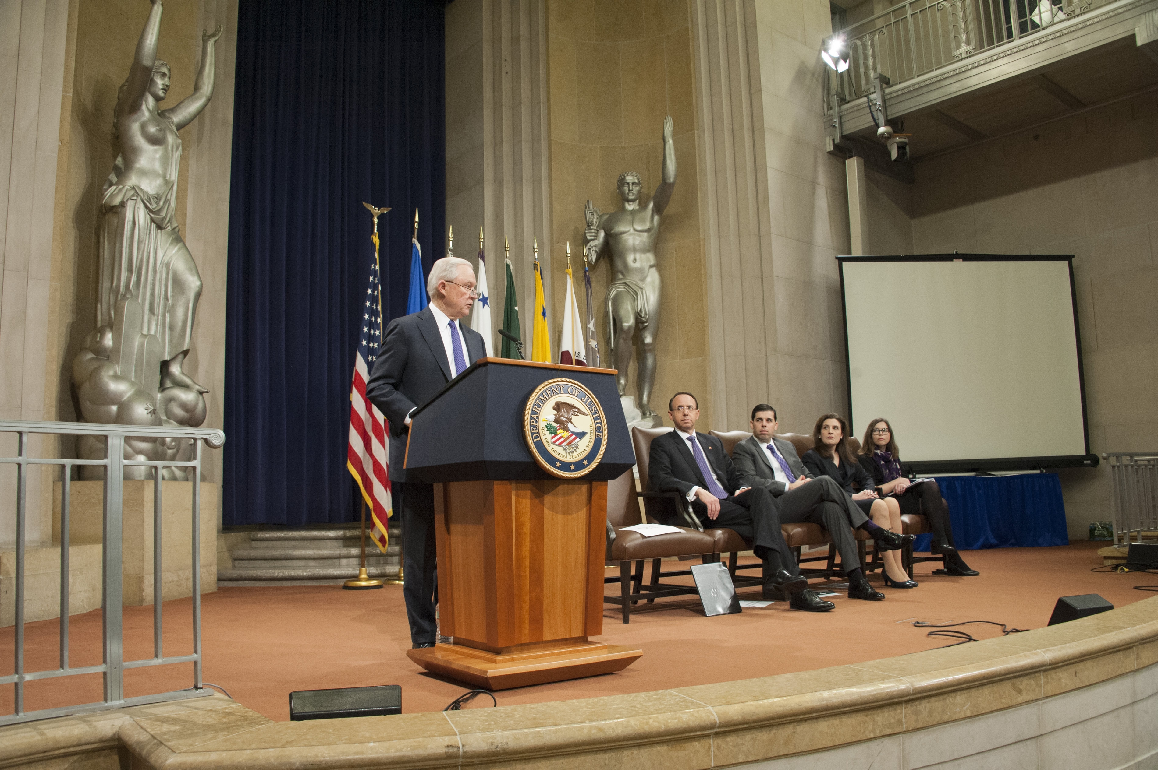 Attorney General Sessions delivers remarks.