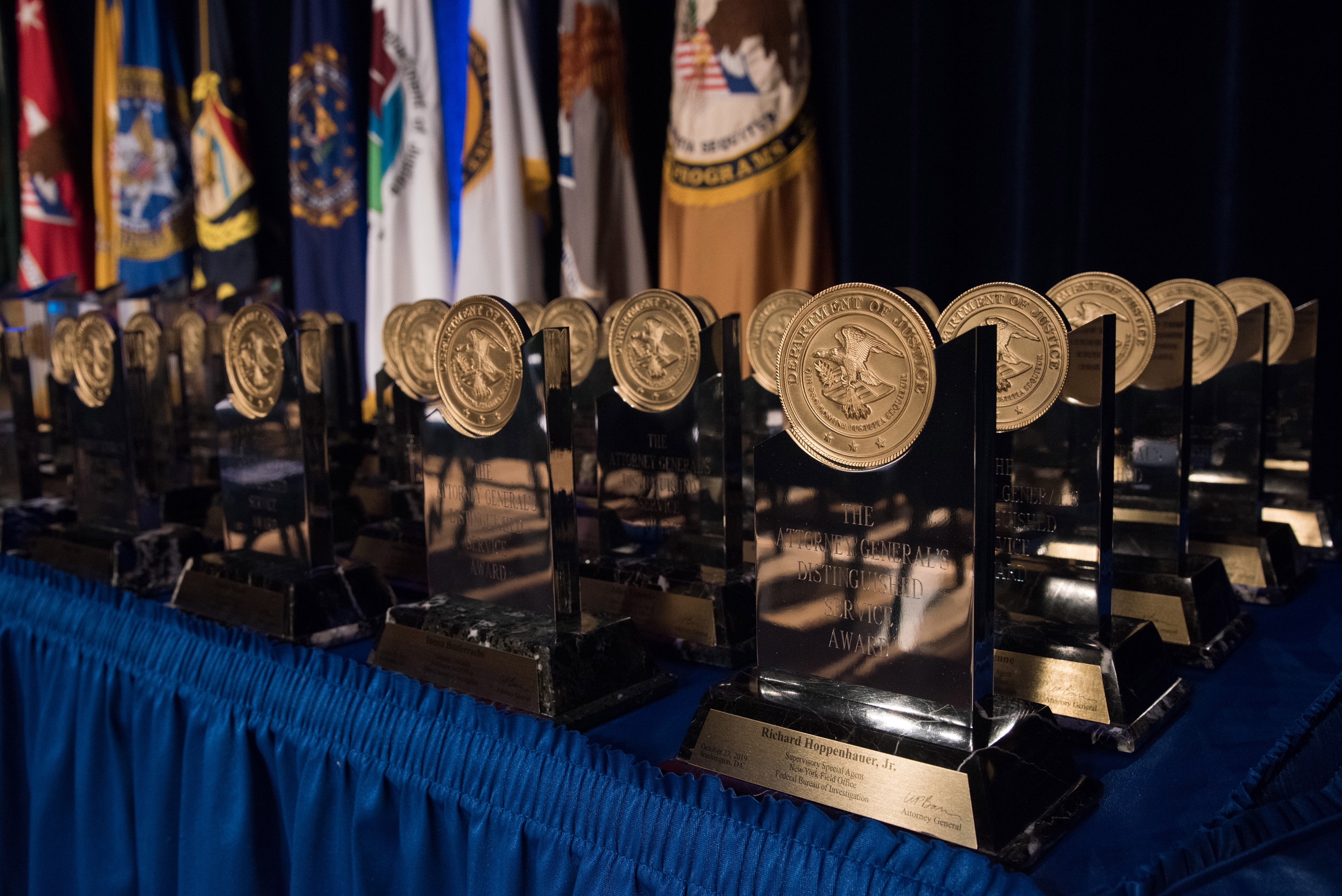 Awards presented at the Department of Justice’s Attorney General’s Awards on October 23, 2019