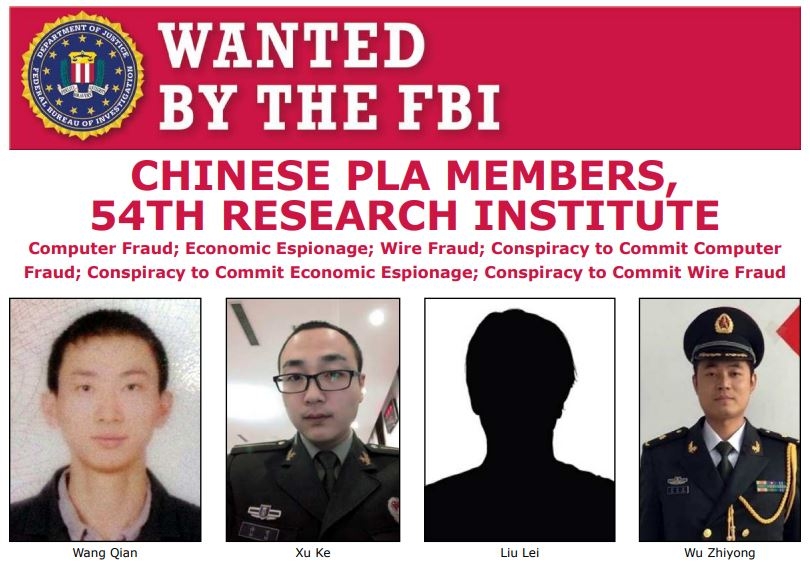 Four members of the Chinese People’s Liberation Army, or PLA  were indicted for Hacking into Equifax