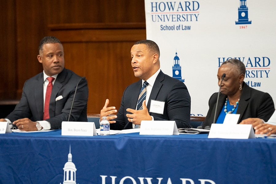 U.S. Attorney for the Eastern District of New York Breon Peace delivers remarks at a panel discussion at Howard University School of Law.