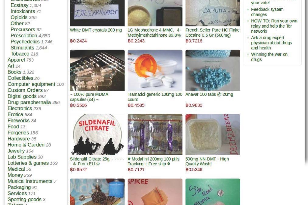 Image of the Silk Road website