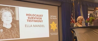 Holocaust survivor Ella Mandel speaks to our Office during International Holocaust Remembrance Day