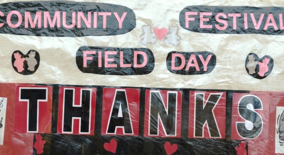 Community Field Day Welcome Sign
