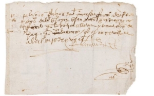 Manuscript signed by Conquistador Hernando Cortés in 1527 