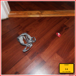 Gray duct-tape on floor