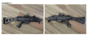 Seized CZ Scorpion EVO 3 S1 A semi-automatic CZ Scorpion EVO 3 allegedly seized in connection to the arrest of Rene Garibay-Robledo