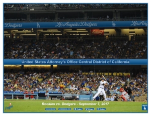 Rockies vs. Dodgers during Law Enforcement Appreciation Night