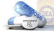 DEA image of pills advocating safe disposal