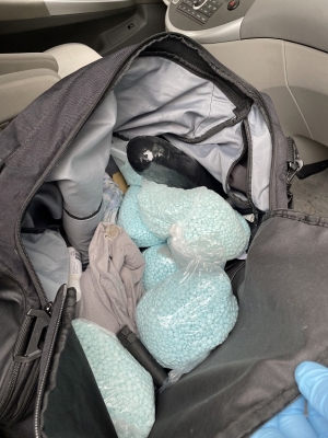 Duffel with pills