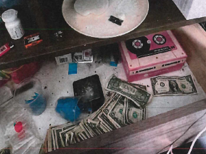 Cash and drugs in one hotel room.