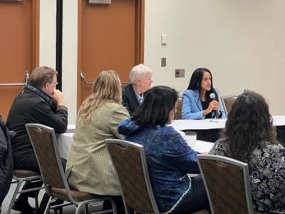 Associate Attorney General (right) and U.S. Attorney Tucker speak at the Alaska Tribal Public Safety Advisory Committee.