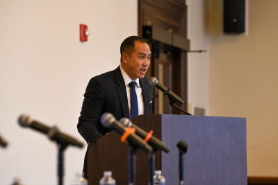 Acting CRS Director Justin Lock delivers remarks at Reconciling the Past, Building the Future: Law Enforcement and Community Partnerships Against Hate