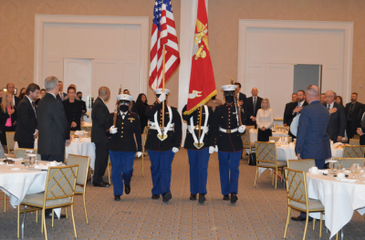 2021 U.S. Attorney's Awards of Excellence ceremony Uniformed Officers present flags at the 2021 U.S. Attorney's Awards of Excellence ceremony