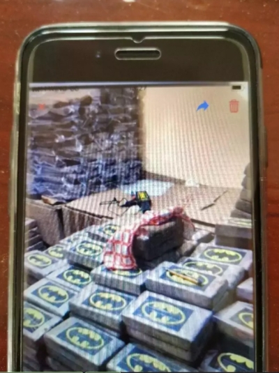 Drug packages labeled with Batman seal