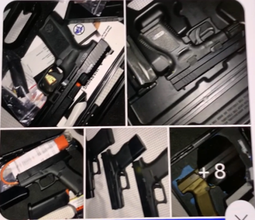Guns the defendant had for sale