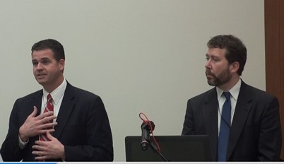 Pictured: FBI Special Agent Christian Parker (left) and Assistant United States Attorney Tyler Tornabene (right)