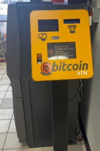 Picture of a seized cryptocurrency ATM Picture of a seized cryptocurrency ATM