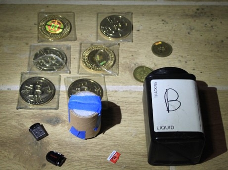 Picture of various seized items