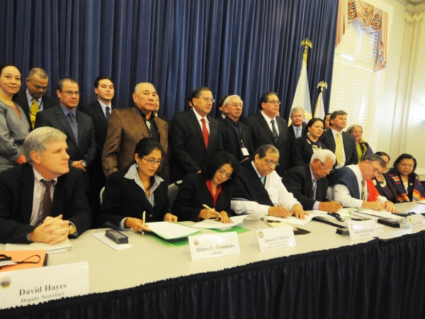 Tribal Case Settlement Agreement Signing