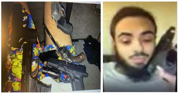 Defendant displaying unlawful firearms in his possession on Snapchat