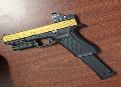 Gun recovered from the defendant's apartment