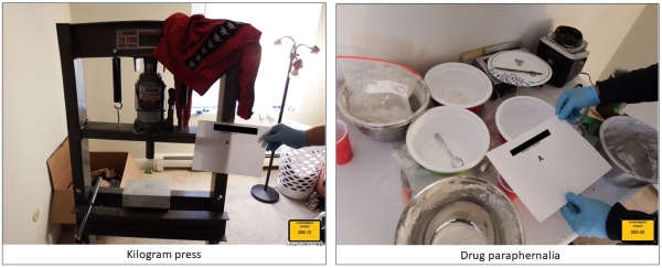 Image of kilogram press. Drug paraphernalia.