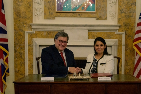 AG Barr and UK Home Secretary Priti Patel AG Barr and UK Home Secretary Priti Patel