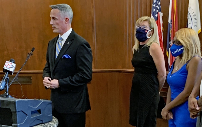 U.S. Attorney Tim Garrison, Jackson County Prosecutor Jean Peters Baker, Charron Powell