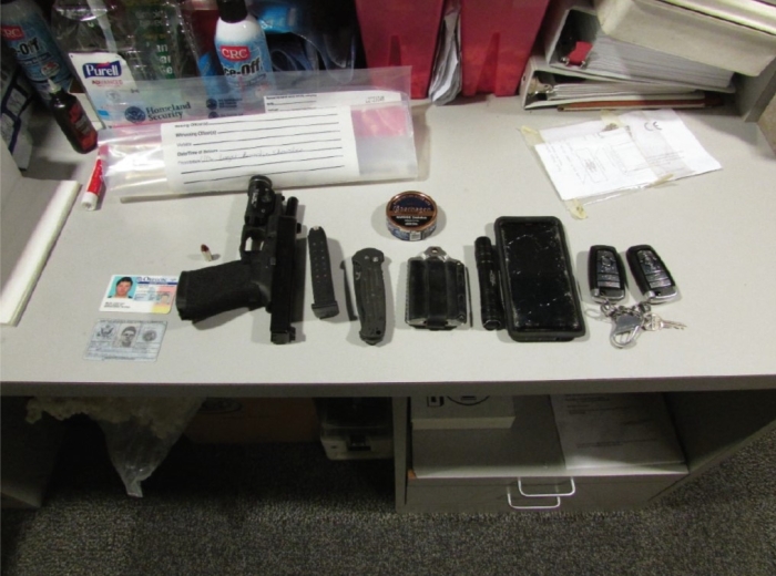 Items seized from Melby after arrest